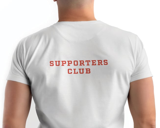 supporters club t-shirt back